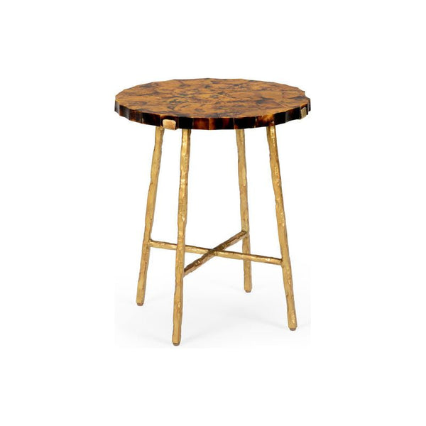 Brown Penshell Wooden Side Table - LOOMLAN - Chelsea House - Side Tables