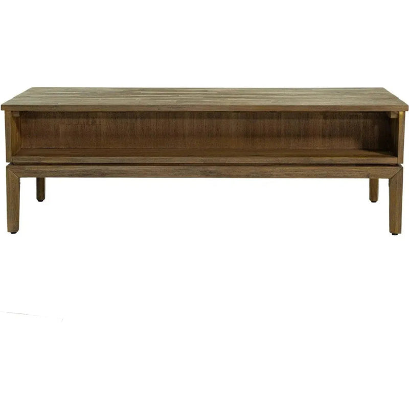 Brown Rectangle Coffee Table Lift & Storage - LOOMLAN - LH Imports - Coffee Tables