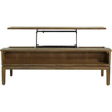 Brown Rectangle Coffee Table Lift & Storage - LOOMLAN - LH Imports - Coffee Tables