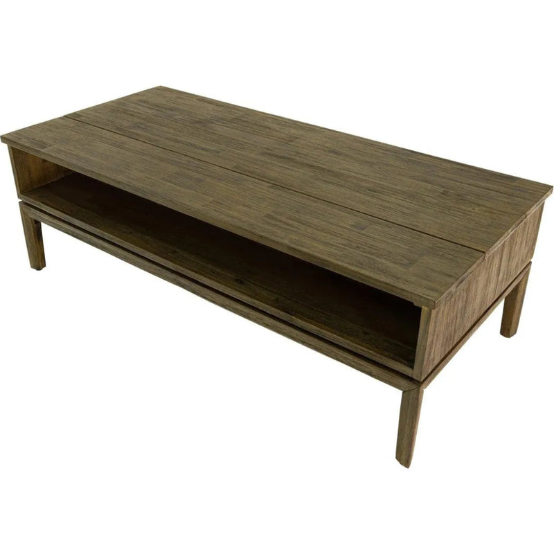 Brown Rectangle Coffee Table Lift & Storage - LOOMLAN - LH Imports - Coffee Tables