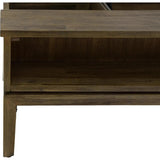 Brown Rectangle Coffee Table Lift & Storage - LOOMLAN - LH Imports - Coffee Tables