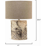 Brown Resin Birch Veneer Tree Forrester Table Lamp - LOOMLAN - Jamie Young - Table Lamps