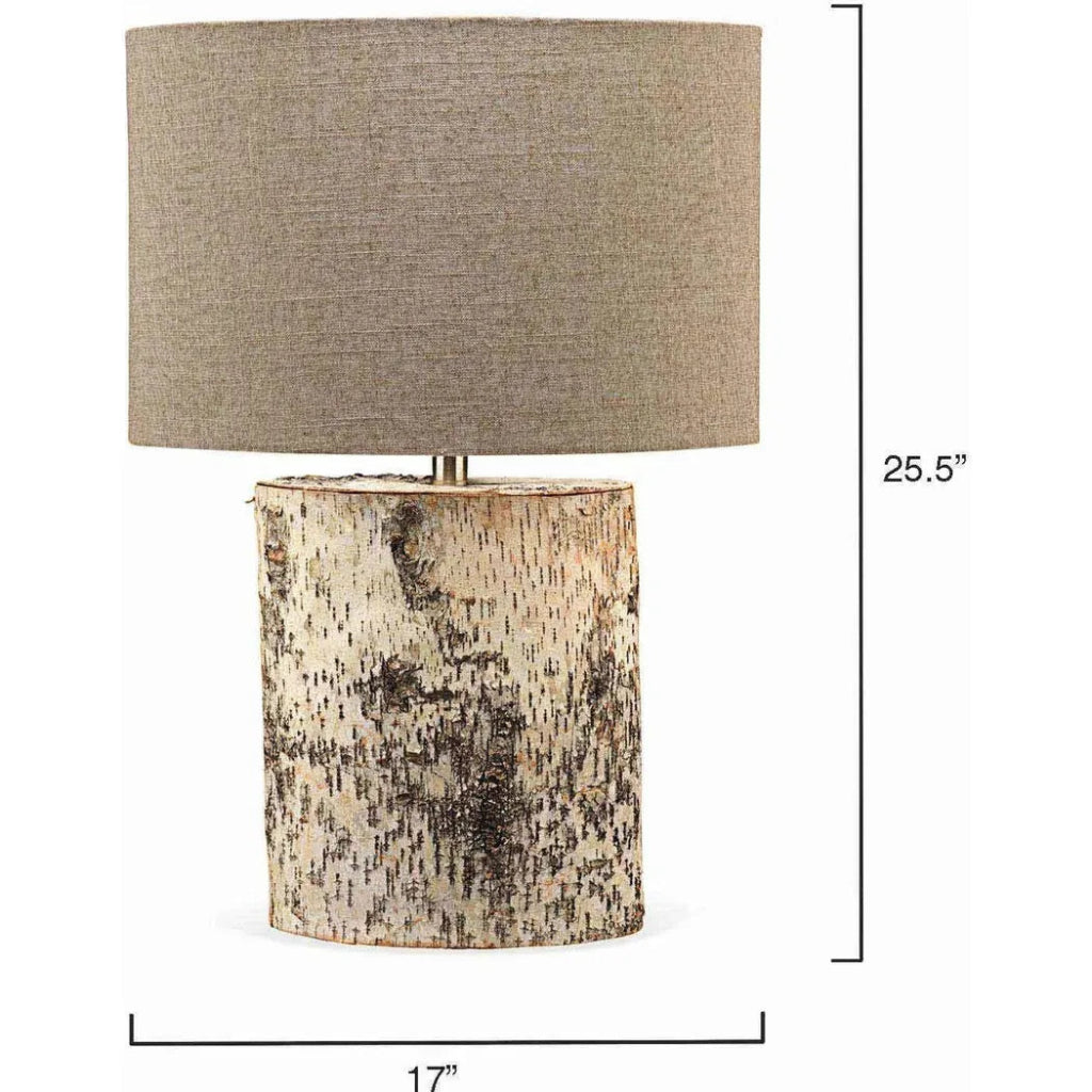 Brown Resin Birch Veneer Tree Forrester Table Lamp - LOOMLAN - Jamie Young - Table Lamps