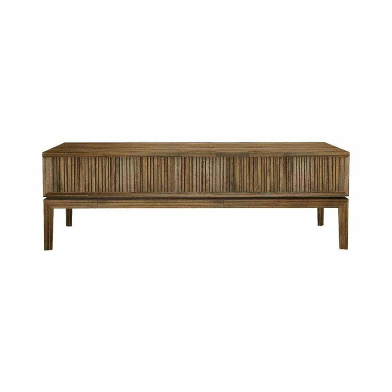 Brown Slim Console Table Drawers & Shelves - LOOMLAN - LH Imports - Console Tables