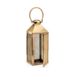 Brunching Handwoven Brown Cane Patio Lantern - LOOMLAN - Wildwood - Lanterns