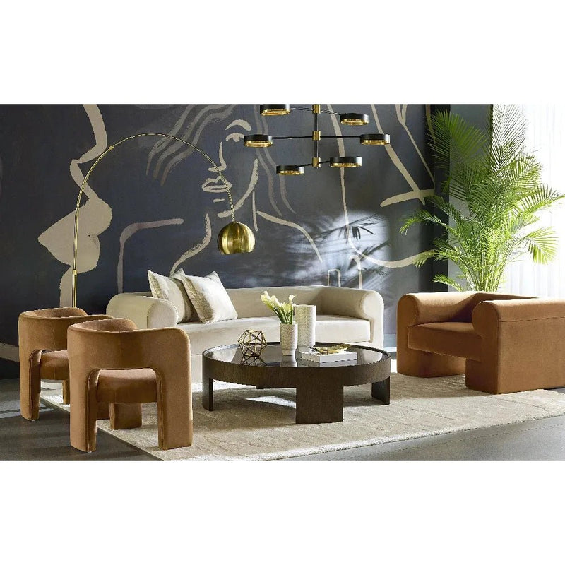 Brunetto Wooden Large Round Coffee Table - LOOMLAN - SUNPAN - Coffee Tables