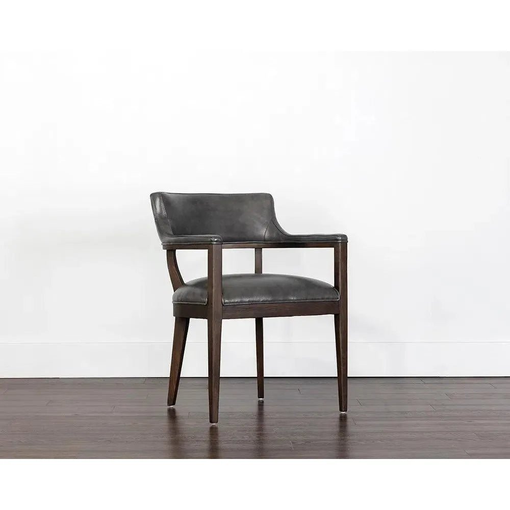 Brylea Leather Dining Armchair - LOOMLAN - SUNPAN - Dining Chairs