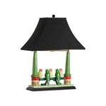 Budgies Hand Painted Glazed Ceramic Table Lamp - LOOMLAN - Wildwood - Table Lamps