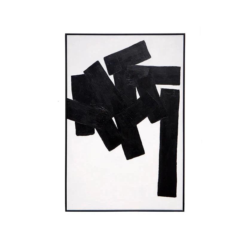 Building Blocks Wall Art With Black Floater - LOOMLAN - Canvas Art