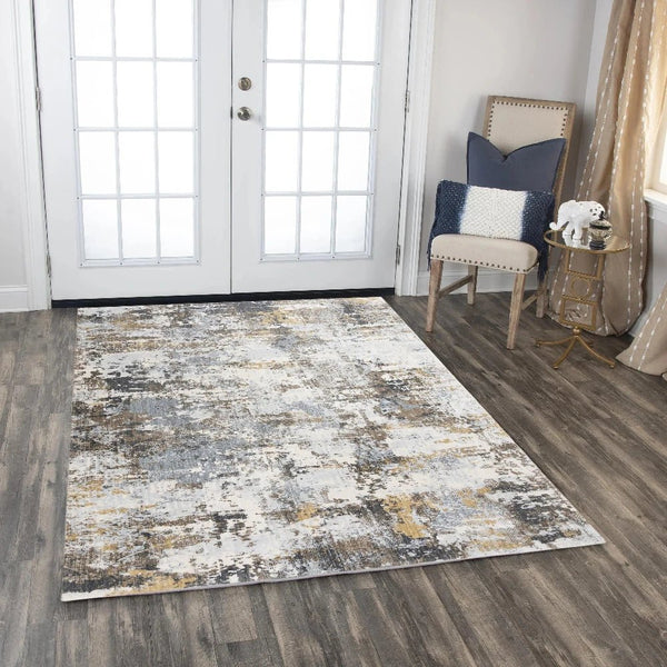 Bung Abstract Blue Large Area Rugs For Living Room - LOOMLAN - LOOMLAN - Area Rugs