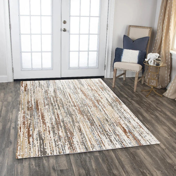 Buol Abstract Rust Large Area Rugs For Living Room - LOOMLAN - LOOMLAN - Area Rugs