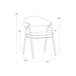 Burgos Fabric Dining Armchair - LOOMLAN - SUNPAN - Dining Chairs