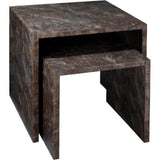 Burl Wood Brown Bedford Nesting Tables 2PC - LOOMLAN - Jamie Young - Side Tables