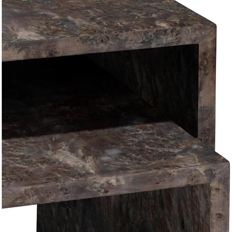 Burl Wood Brown Bedford Nesting Tables 2PC - LOOMLAN - Jamie Young - Side Tables