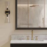Byford Modern Glow Bath 2 - Light Wall Sconce - LOOMLAN - Currey & Co - Wall Sconces