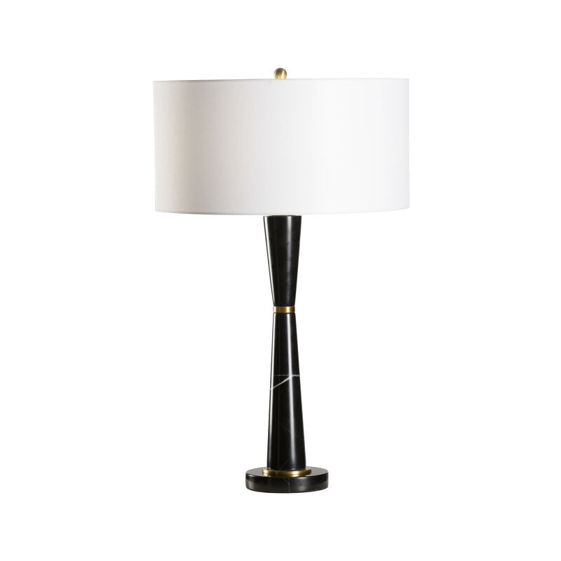 Tapered Silhouette Smooth Marble Design Table Lamp