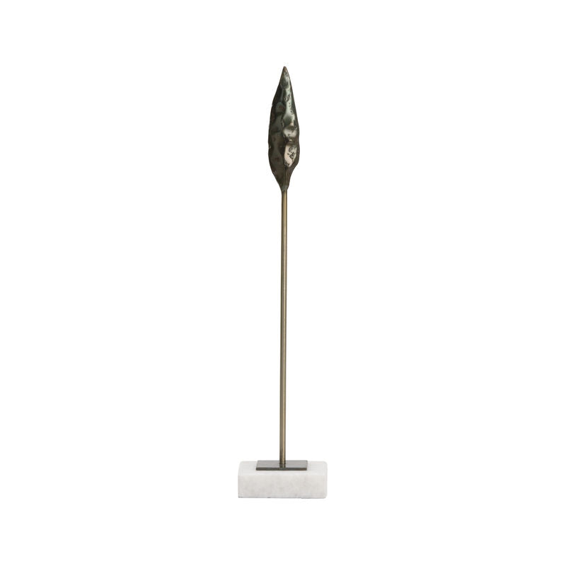 Fletcher Bronze Arrowhead On Marble Sculpture