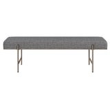 Davian Fabric Upholstered Modern Backless Bench