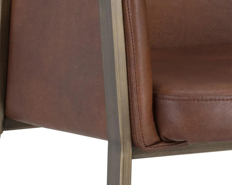 Bernadette Leather Upholstered Dining Armchair