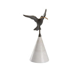 Peace Bronze Dove Marble Base Sculpture