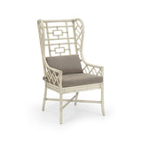 Gwyneth Rattan Frame Comfortable Wing Chair-Club Chairs-Wildwood-White-LOOMLAN