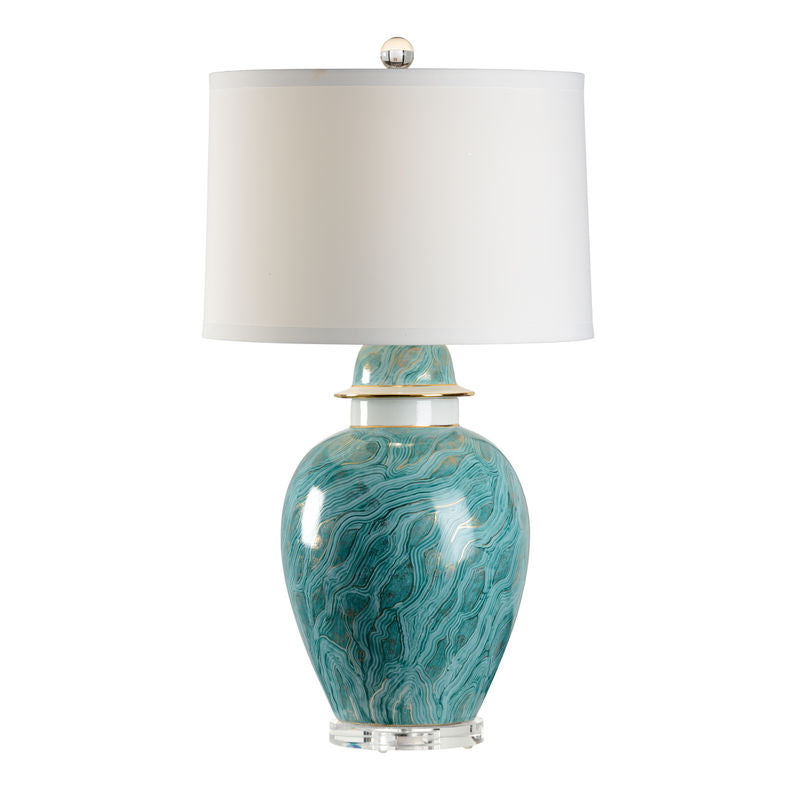 Marbleized Porcelain Table Lamp