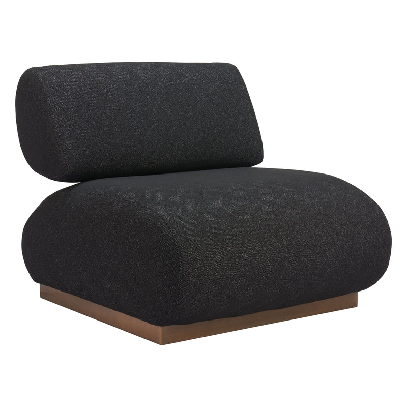 Barsa Black Armless Accent Chair