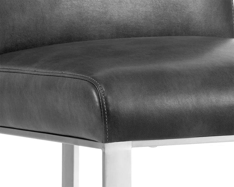 Dean Leather Upholstered Armless Dining Chair