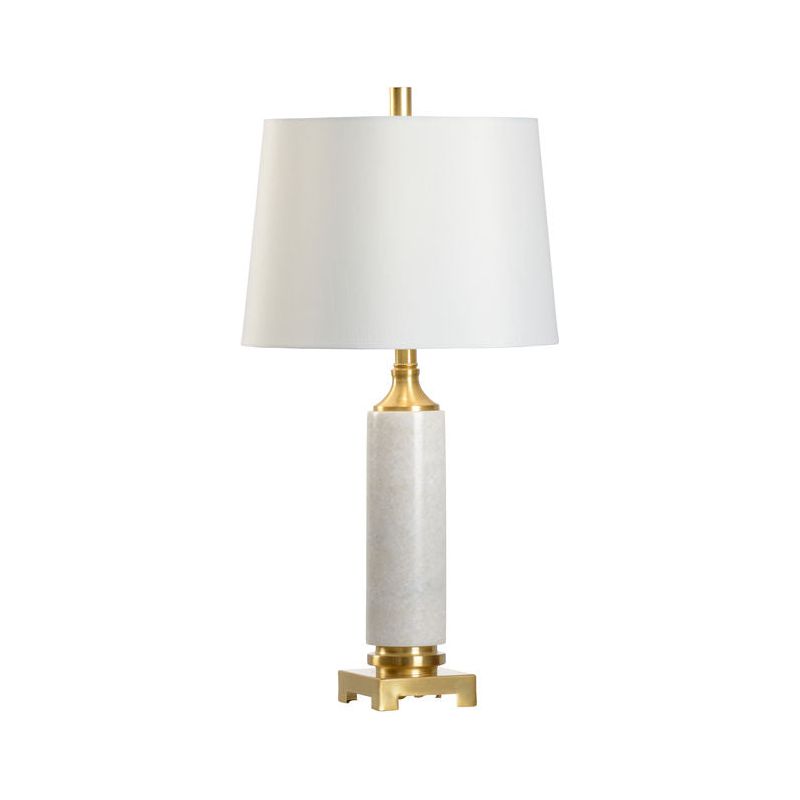 Round White Crosby Modern Marble Design Table Lamp