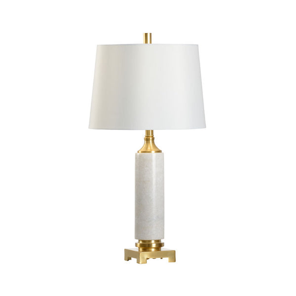 Round White Crosby Modern Marble Design Table Lamp