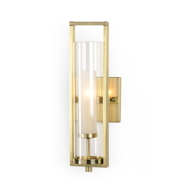 Lancaster Metal Framed Wall Sconce-Wall Sconces-Wildwood-Gold-LOOMLAN