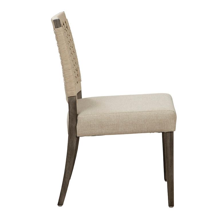 Savannah Rope Upholstered Armless Side Chair