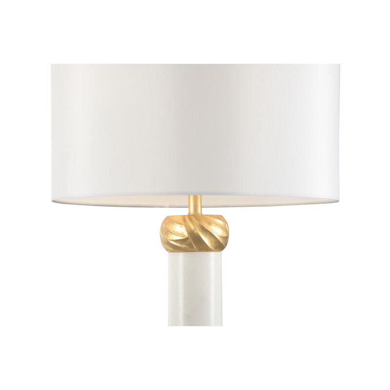 Etched Cuff Marble Gold Accent Design Table Lamp