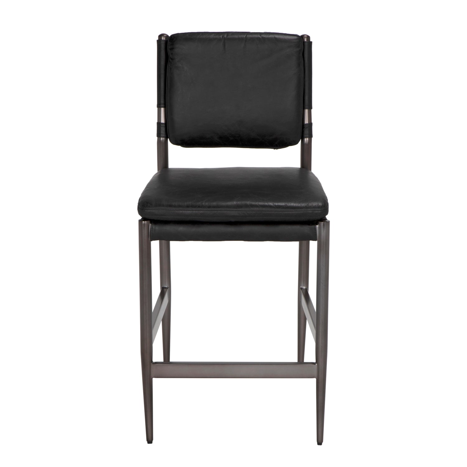 Astor Top - Grain Leather Counter Stool - LOOMLAN - Noir - Counter Stools