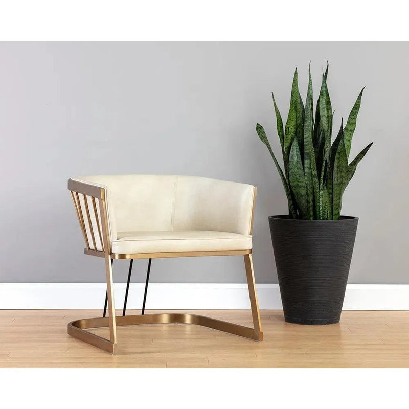 Caily Leather Lounge Chair - LOOMLAN - SUNPAN - Club Chairs