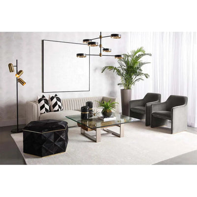 Caitlin Sofa Hemingway Silver Brass Legs - LOOMLAN - SUNPAN - Sofas & Loveseats