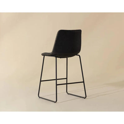 Cal Leather Counter Stool 2PC - LOOMLAN - SUNPAN - Counter Stools