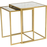 Calais Nesting Tables Brass - LOOMLAN - Zuo Modern - Side Tables