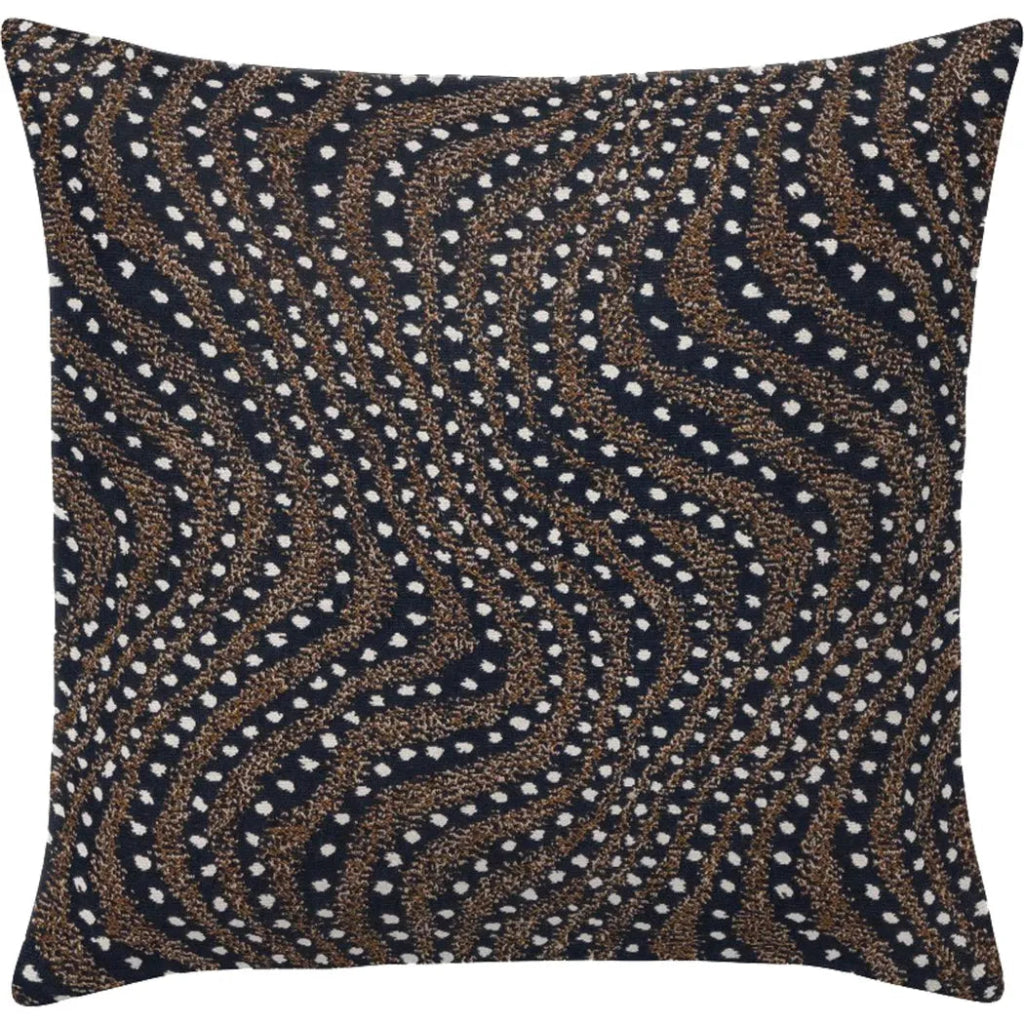 Calder Indigo Handmade Outdoor Pillow - LOOMLAN - Earnest Collection - Outdoor Pillows