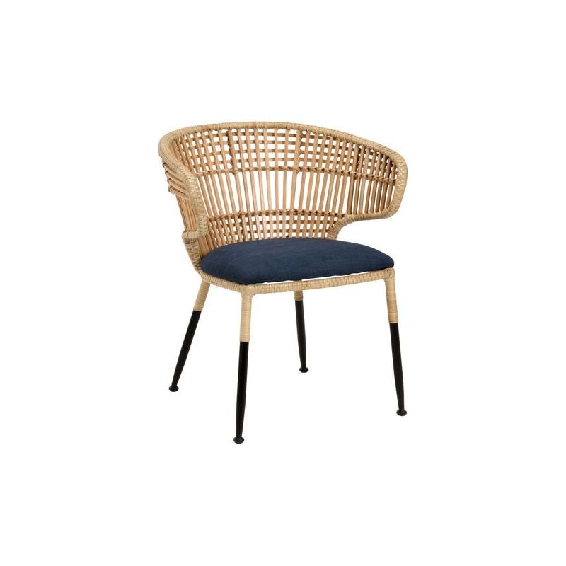 Calder Natural Rattan Frame Modern Chair - LOOMLAN - Wildwood - Dining Chairs