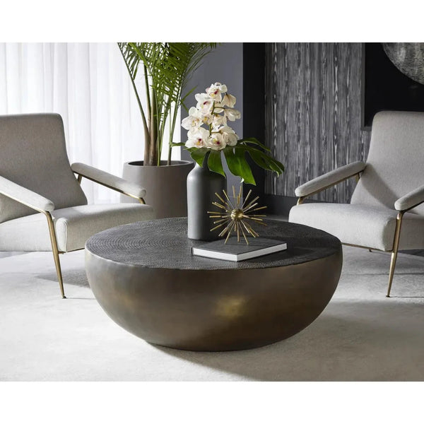 Cale Coffee Table Antique Bronze Hand Outdoor Piece - LOOMLAN - SUNPAN - Outdoor Coffee Tables