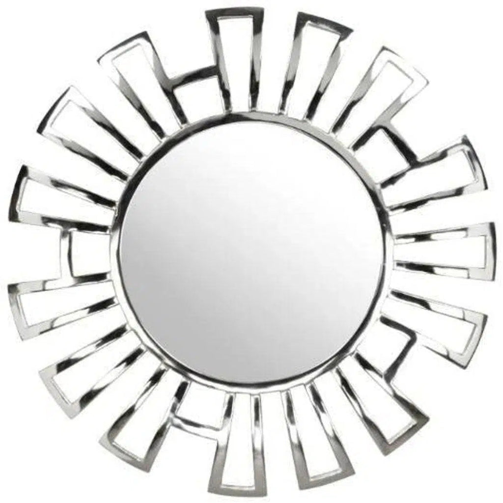 Calmar Round Mirror Aluminum - LOOMLAN - Zuo Modern - Wall Mirrors