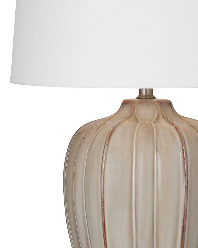 Camilo Beige Ceramic Base Table Lamp - LOOMLAN - Bassett Mirror - Table Lamps