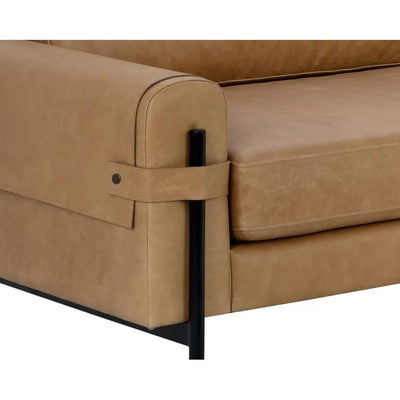 Camus Sofa Ludlow Sesame Leather Modern - LOOMLAN - SUNPAN - Sofas & Loveseats