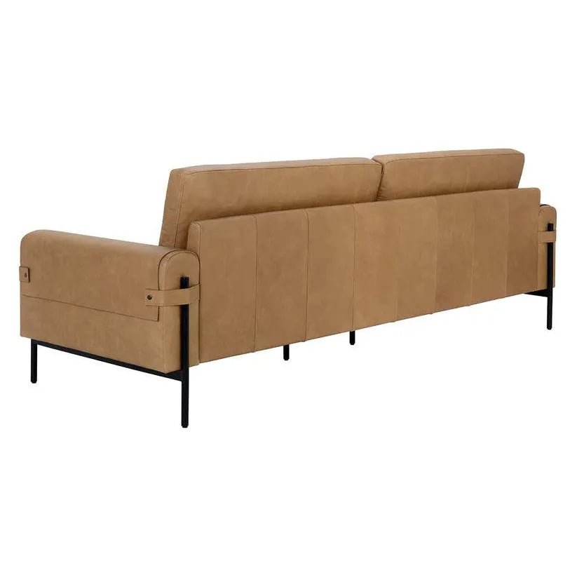 Camus Sofa Ludlow Sesame Leather Modern - LOOMLAN - SUNPAN - Sofas & Loveseats