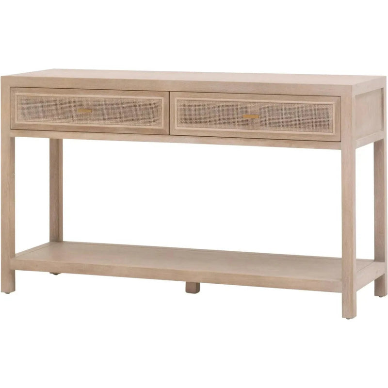 Cane 2 - Drawer Entry Console Wood & Cane - LOOMLAN - Essentials For Living - Console Tables