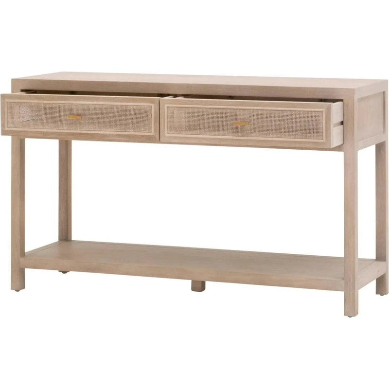 Cane 2 - Drawer Entry Console Wood & Cane - LOOMLAN - Essentials For Living - Console Tables