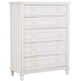 Cane Bay Five Drawer White Chest - LOOMLAN - Palmetto Home - Chests