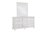 Cane Bay Louvered Door White Dresser - LOOMLAN - Palmetto Home - Dressers