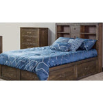 Captains Queen Bed with Bookcase Storage - LOOMLAN - Sunny D - Beds